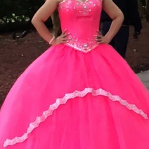 HOT PINK Quincenera Dress Gently worn once